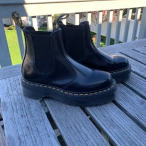 Womens Doc Marten Black Platform Chelsea Boots